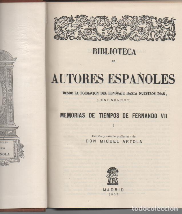 Libros: MEMORIAS DE TIEMPOS DE FERNANDO VII. - ANONIMO. - Foto 1