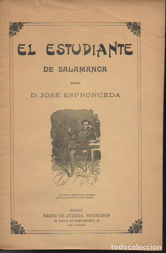 Libros: EL ESTUDIANTE DE SALAMANCA. - ESPRONCEDA, Jos&eacute; de. - Foto 1