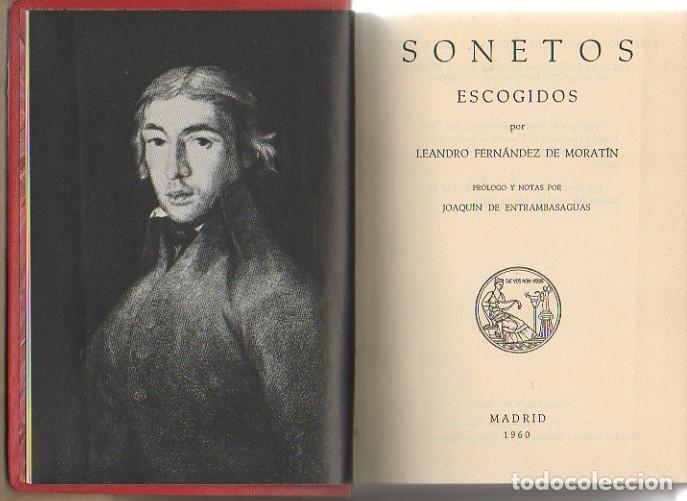 Libros: SONETOS ESCOGIDOS. - FERNANDEZ DE MORATIN, Leandro. (Sel.). - Foto 1