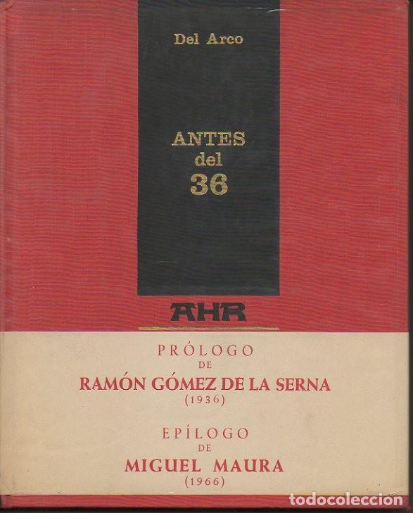 Libros: ANTES DEL 36. - ARCO, Manuel de. - Foto 1