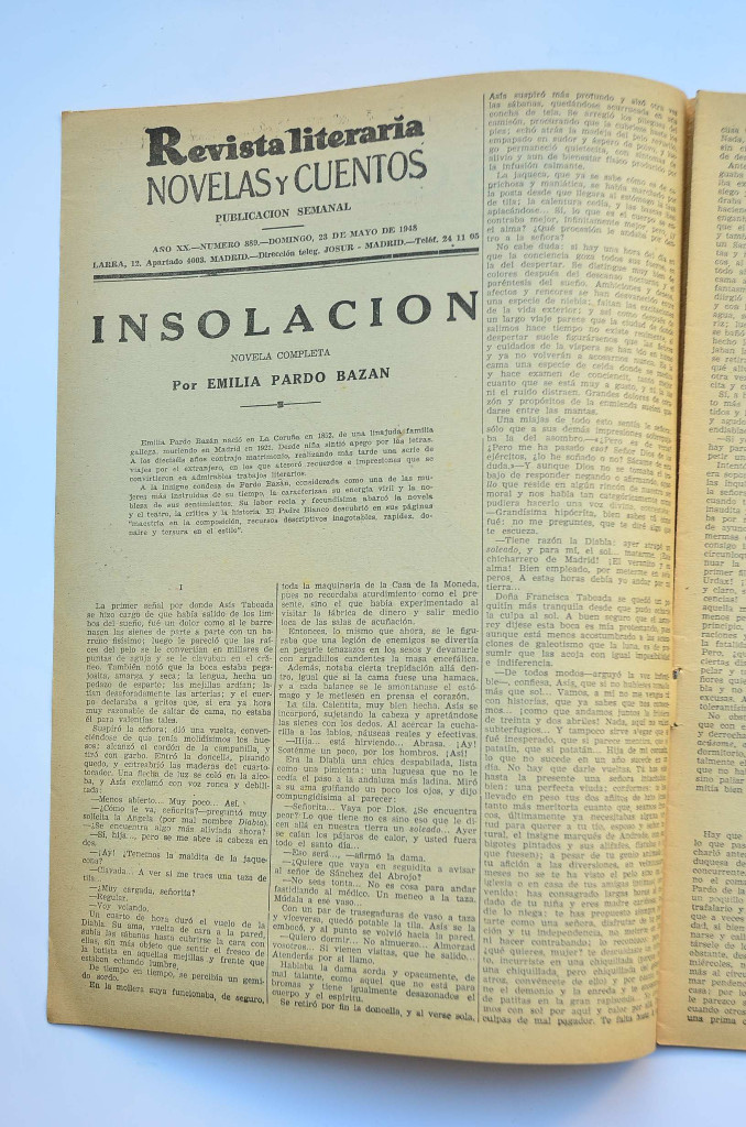 Libros: Insolaci&oacute;n - PARDO BAZ&Aacute;N, Emilia - Foto 2