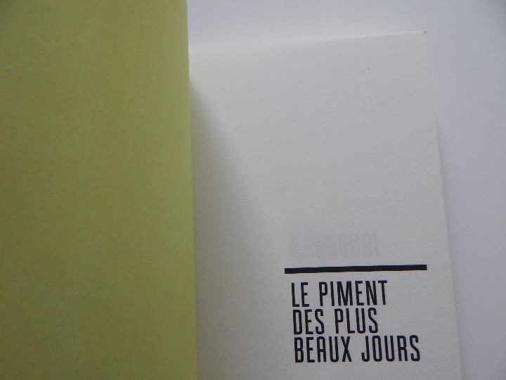 Libros: Le piment des plus beaux jours - J&eacute;r&ocirc;me Nouhoua&iuml; - Libro en franc&eacute;s - Foto 3