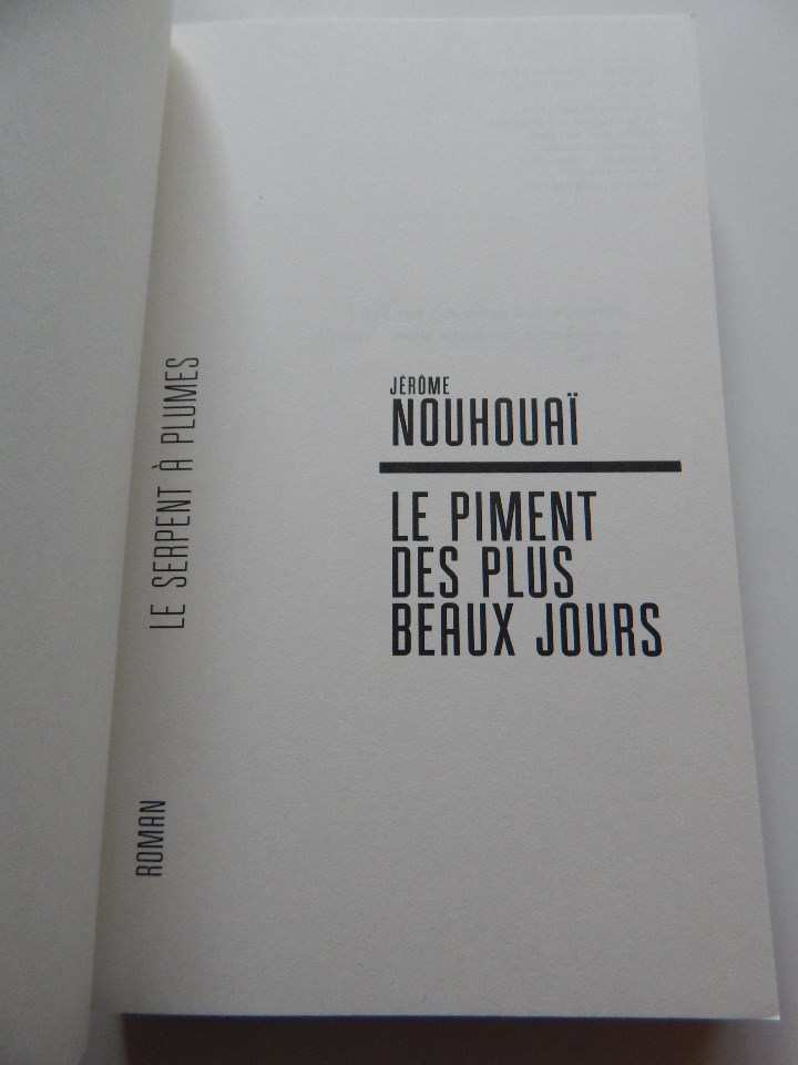 Libros: Le piment des plus beaux jours - J&eacute;r&ocirc;me Nouhoua&iuml; - Libro en franc&eacute;s - Foto 4