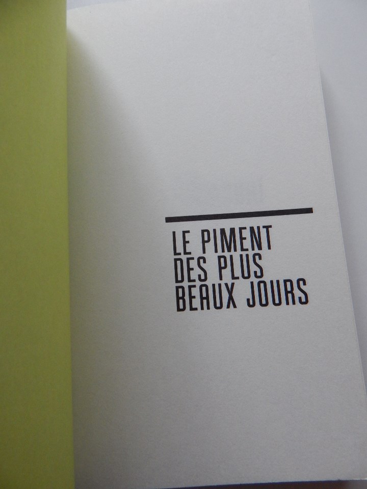 Libros: Le piment des plus beaux jours - J&eacute;r&ocirc;me Nouhoua&iuml; - Libro en franc&eacute;s - Foto 3