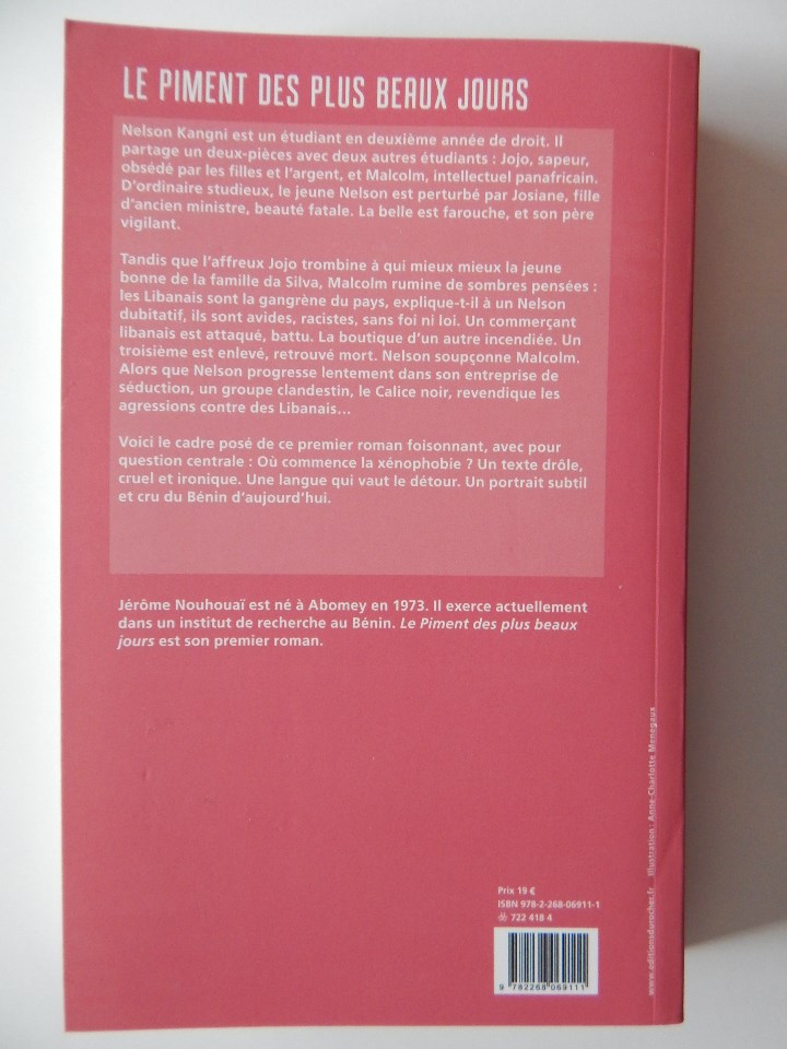 Libros: Le piment des plus beaux jours - J&eacute;r&ocirc;me Nouhoua&iuml; - Libro en franc&eacute;s - Foto 2