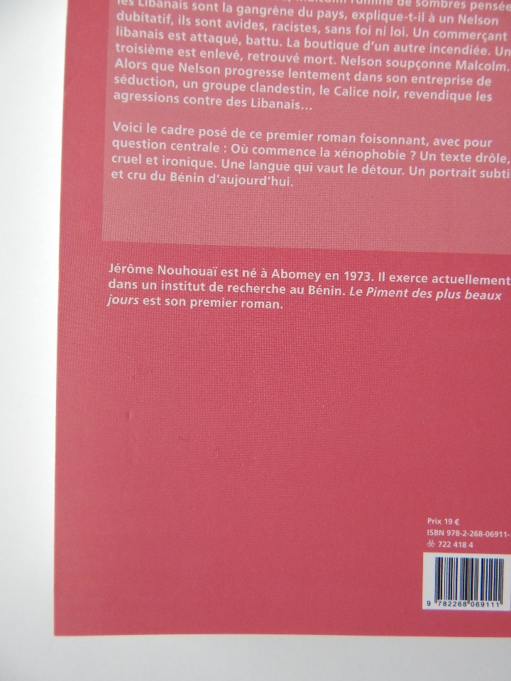 Libros: Le piment des plus beaux jours - J&eacute;r&ocirc;me Nouhoua&iuml; - Libro en franc&eacute;s - Foto 3
