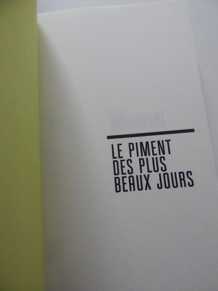 Libros: Le piment des plus beaux jours - J&eacute;r&ocirc;me Nouhoua&iuml; - Libro en franc&eacute;s - Foto 4