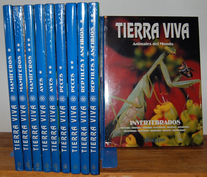 Libros: TIERRA VIVA. ANIMALES DEL MUNDO: mamíferos, aves, peces, reptiles y anfibios, invertebrados. (10 vol - Foto 1 - 109421395