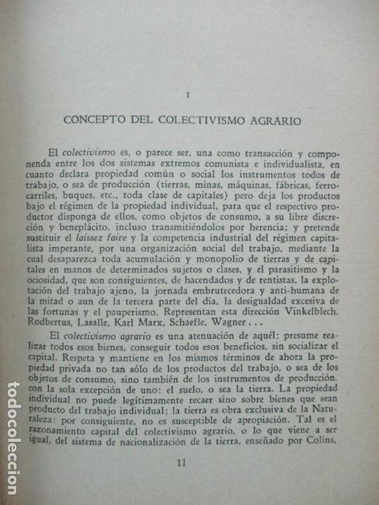Libros: COLECTIVISMO AGRARIO EN ESPA&Ntilde;A. - COSTA, Joaqu&iacute;n. - Foto 5