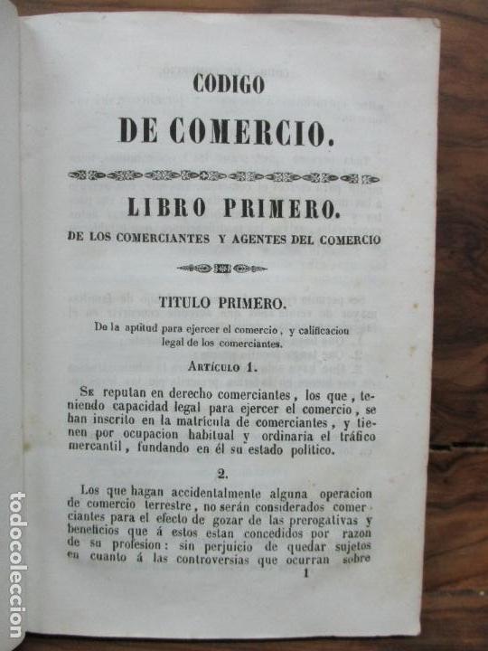Libros: C&Oacute;DIGO DE COMERCIO, DECRETADO, SANCIONADO Y PROMULGADO EN 30 DE MAYO DE 1829. - Foto 3