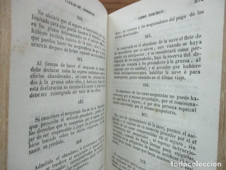 Libros: C&Oacute;DIGO DE COMERCIO, DECRETADO, SANCIONADO Y PROMULGADO EN 30 DE MAYO DE 1829. - Foto 5