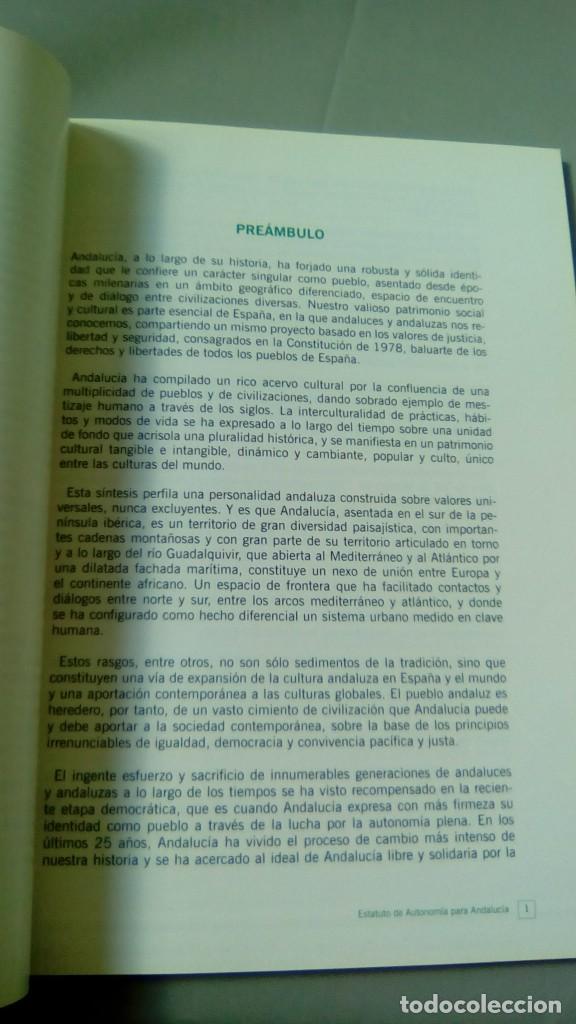 Libros: ESTATUTO DE AUTONOMIA PARA  ANDALUCIA - Foto 4
