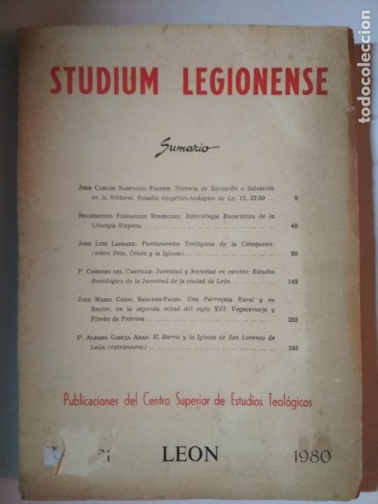 Libros: STUDIUM LEGIONENSE. N&uacute;m. 21. 1980. - Foto 1