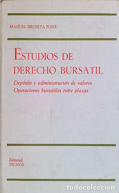 Libros: Estudios de derecho bursatil - Manuel Broseta Pont - Foto 1