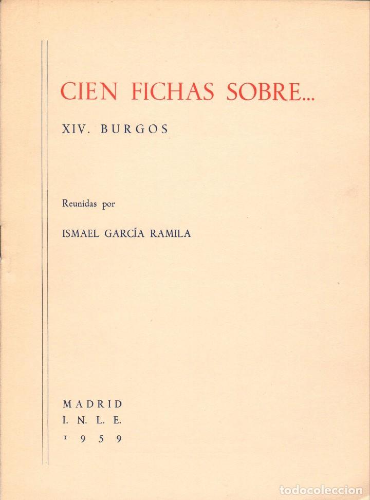 Libros: CIEN FICHAS SOBRE... BURGOS - Foto 1