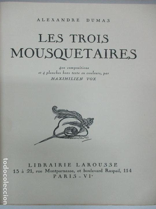Libros: LES TROIS MOUSQUETAIRES. - DUMAS, Alexandre. - Foto 3