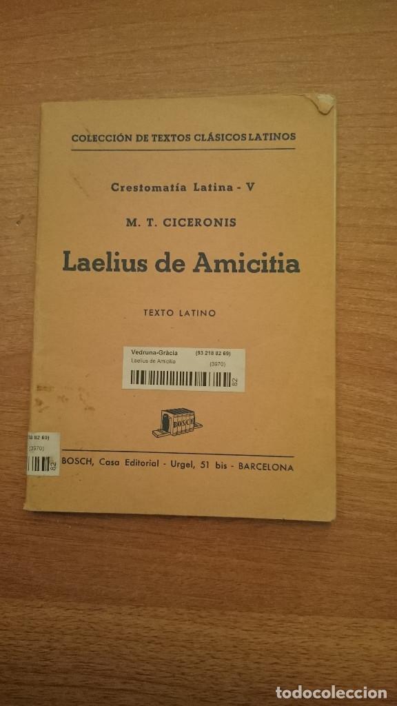 Libros: LAELIUS DE AMICITIA. TEXTO LATINO - CICERONIS, M. T - Foto 1