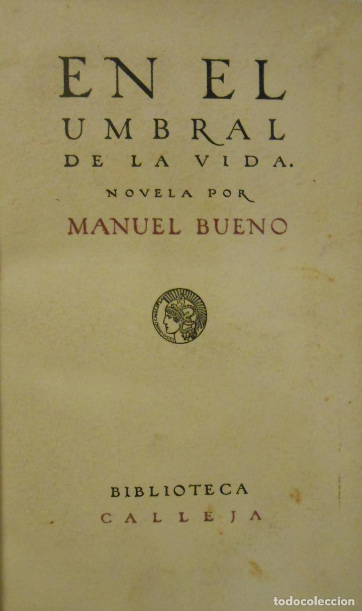 Libros: BUENO, Manuel.- - En el Umbral de la Vida. - Foto 1