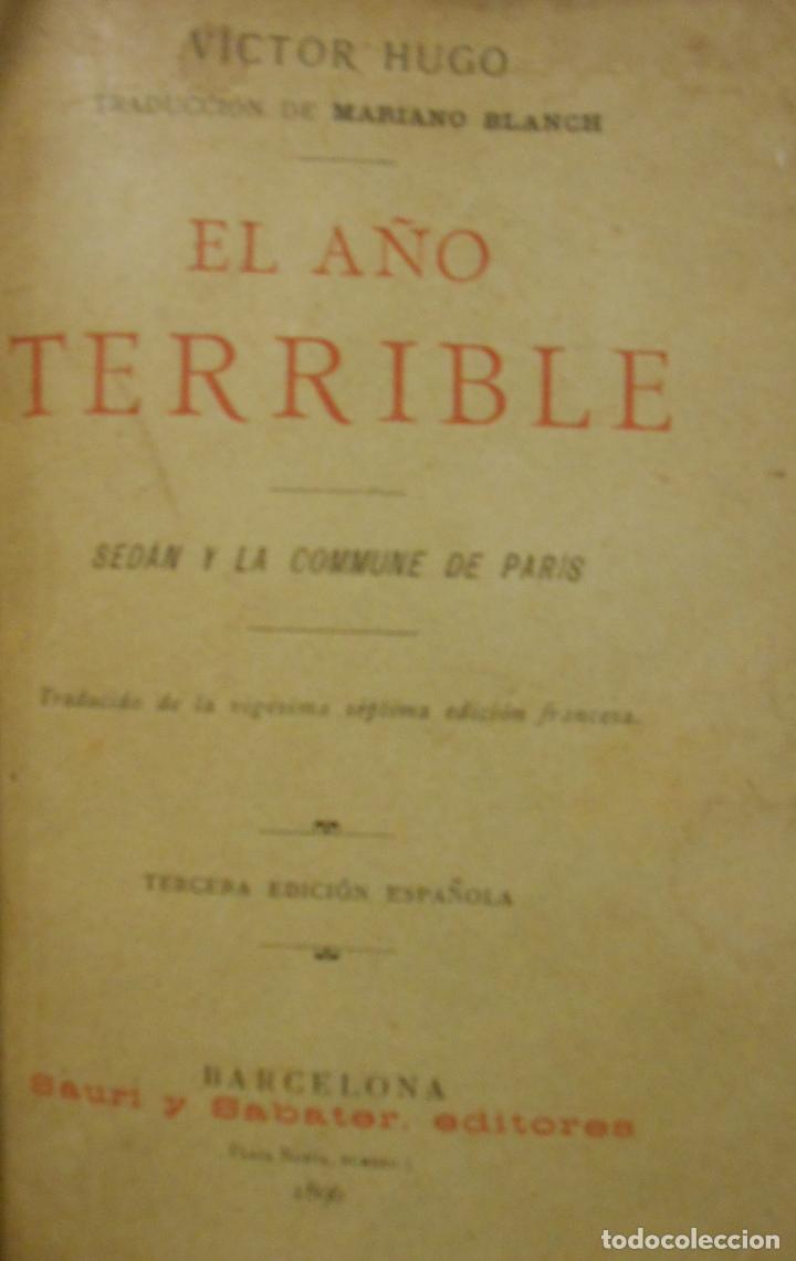 Libros: HUGO, Victor.- - El A&ntilde;o Terrible.- - Foto 1