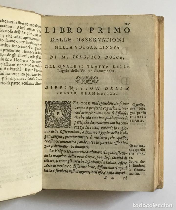Libros: I QUATTRO LIBRI DELLE OSSERVATIONI. - DOLCE, Ludovico. 1573 - Foto 2
