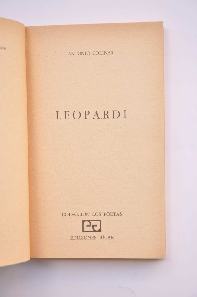 Libros: Leopardi - COLINAS, Antonio - Foto 2