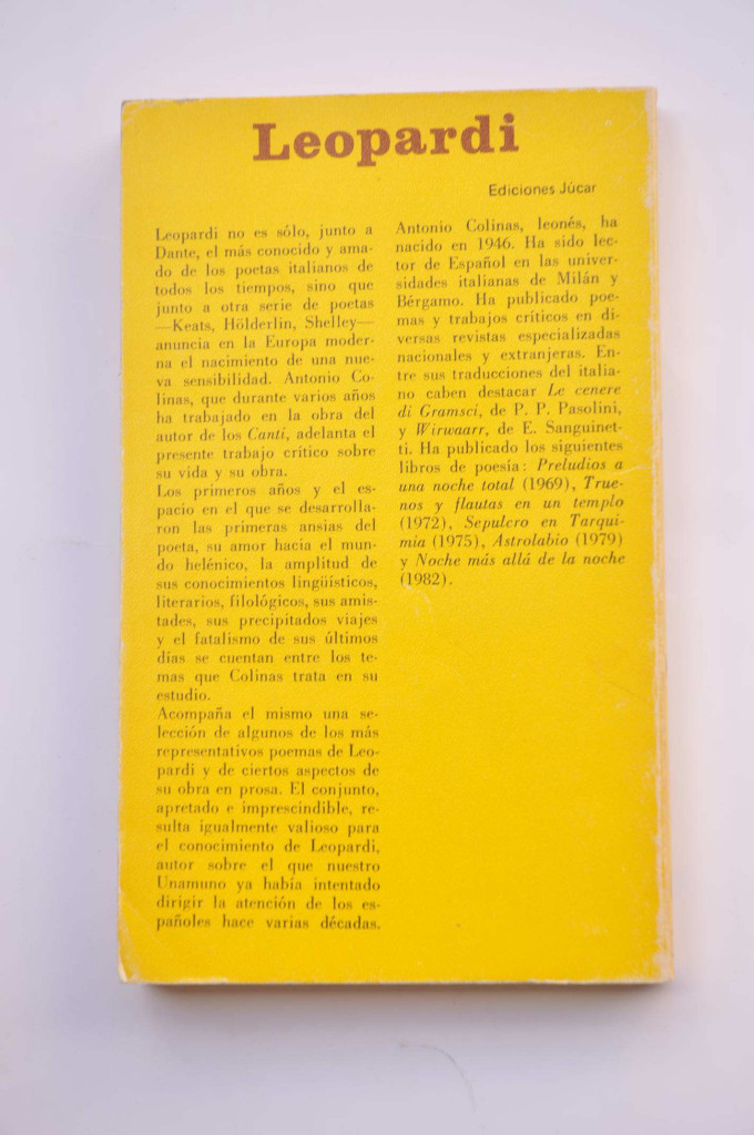 Libros: Leopardi - COLINAS, Antonio - Foto 4