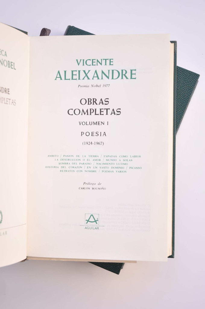 Libros: Vicente Aleixandre. Obras completas - ALEIXANDRE, Vicente - Foto 3