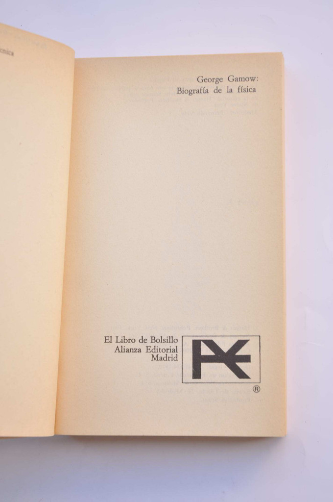 Libros: Biograf&iacute;a de la f&iacute;sica - GAMOW, George - Foto 2