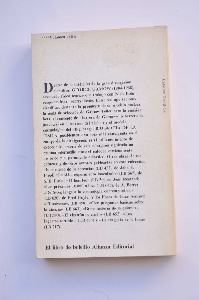 Libros: Biograf&iacute;a de la f&iacute;sica - GAMOW, George - Foto 4