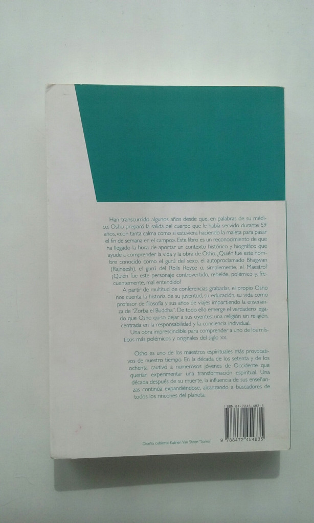 Libros: AUTOBIOGRAFIA DE UN MISTICO ESPIRITUALMENTE INCORRECTO - OSHO - Foto 3