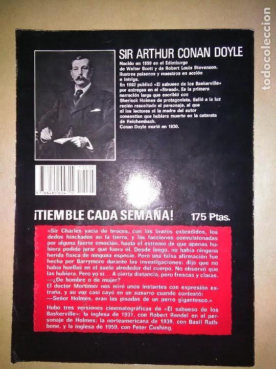 Libros: EL SABUESO DE LOS BASKERVILLE/ARTHUR CONAN DOYLE - Foto 2