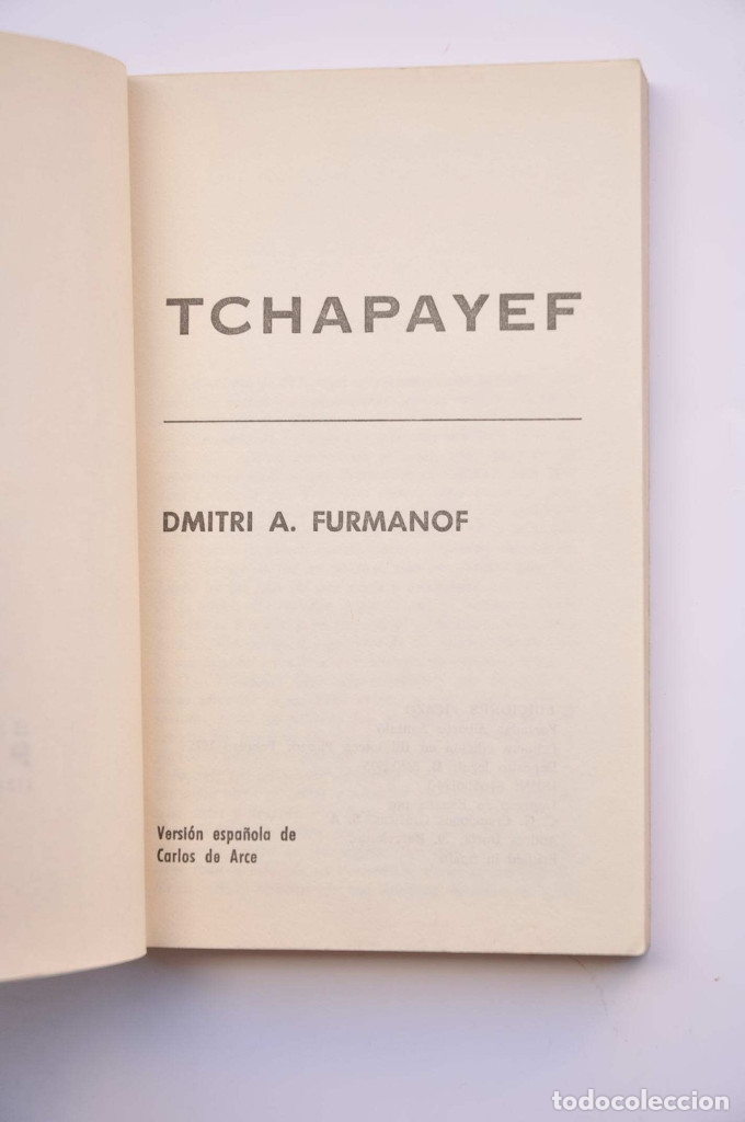 Libros: Tchapayef, el guerrillero rojo - FURMANOF, Dimitri A. - Foto 2