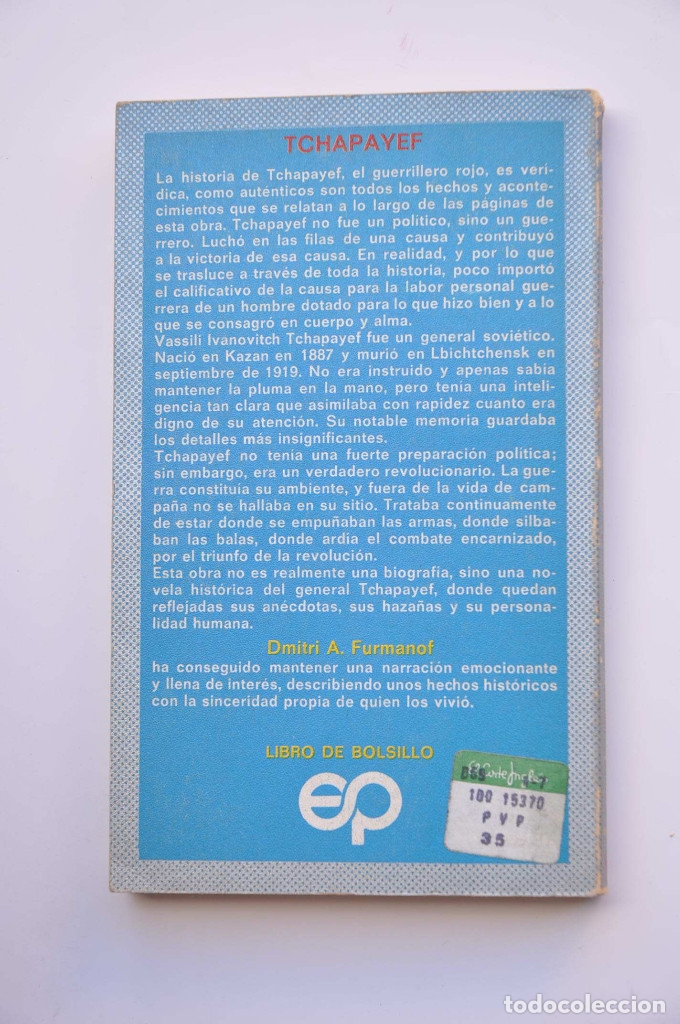Libros: Tchapayef, el guerrillero rojo - FURMANOF, Dimitri A. - Foto 3