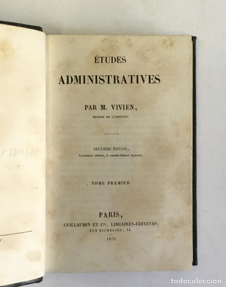 Libros: &Eacute;TUDES ADMINISTRATIVES. - VIVIEN, M. - Foto 2