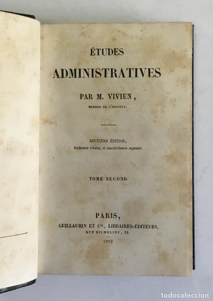 Libros: &Eacute;TUDES ADMINISTRATIVES. - VIVIEN, M. - Foto 3
