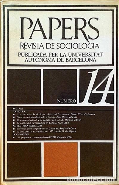 Libros: Papers. Revista de sociolog&iacute;a. N&uacute;m. 14 - Varios - Foto 1