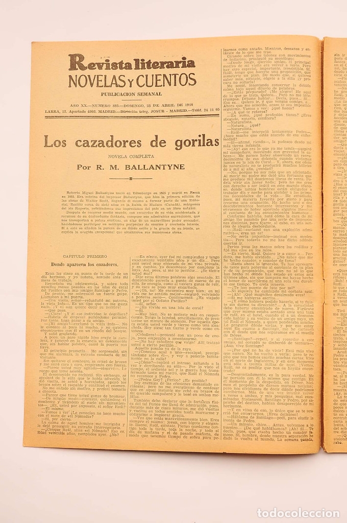 Libros: Los cazadores de gorilas - BALLANTYNE, Robert M. - Foto 2