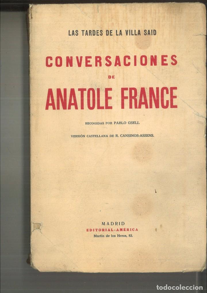 Libri di seconda mano: CONVERSACIONES DE ANATOLE FRANCE. Pablo Gsell