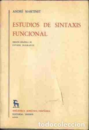 Libros: Estudios de sintaxis funcional,Andr&eacute; Martinet - Foto 1