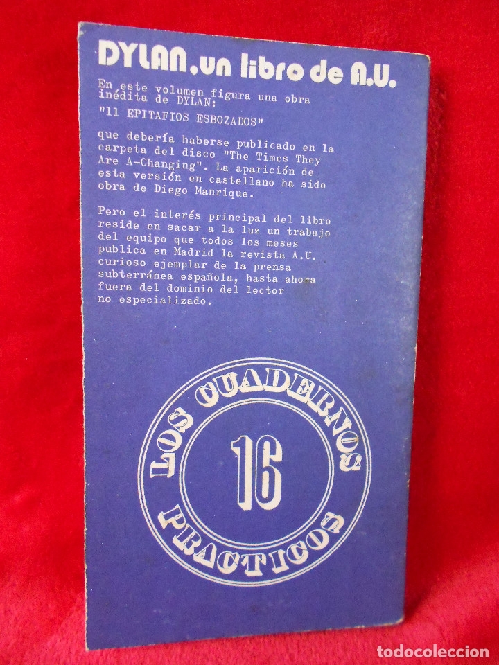 Libros: Dylan, un libro de AU. Ed. Fundamentos 1974 - Foto 5