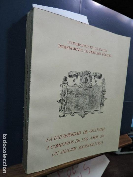 B&uuml;cher: La Universidad de Granada a comienzos de los a&ntilde;os 70: un an&aacute;lisis sociopol&iacute;tico. Granada 1977