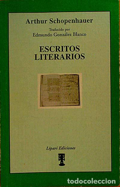 Libros: ESCRITOS LITERARIOS - Arthur Schopenhauer - Foto 1
