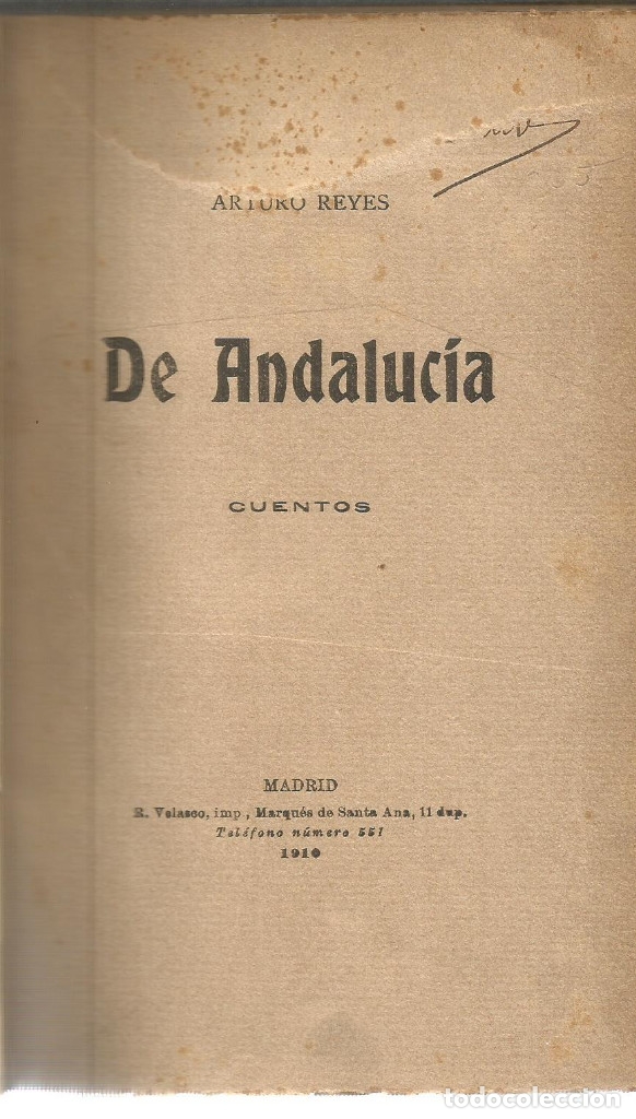 Libros: De Andalucia. Cuentos - REYES, ARTURO - Foto 2