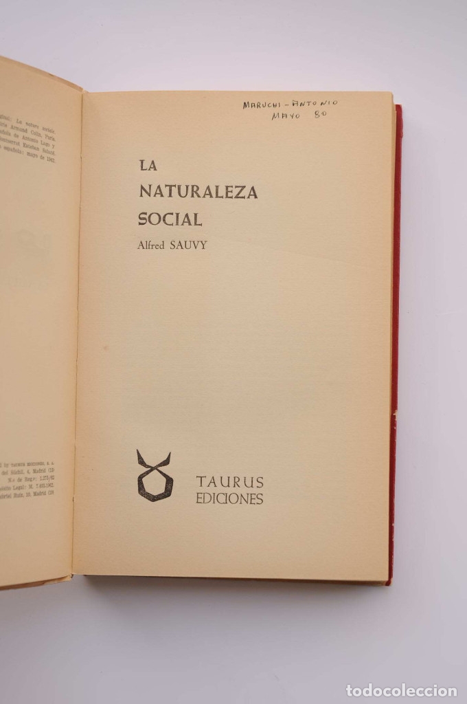 Libros: La naturaleza social - SAUVY, Alfred - Foto 2