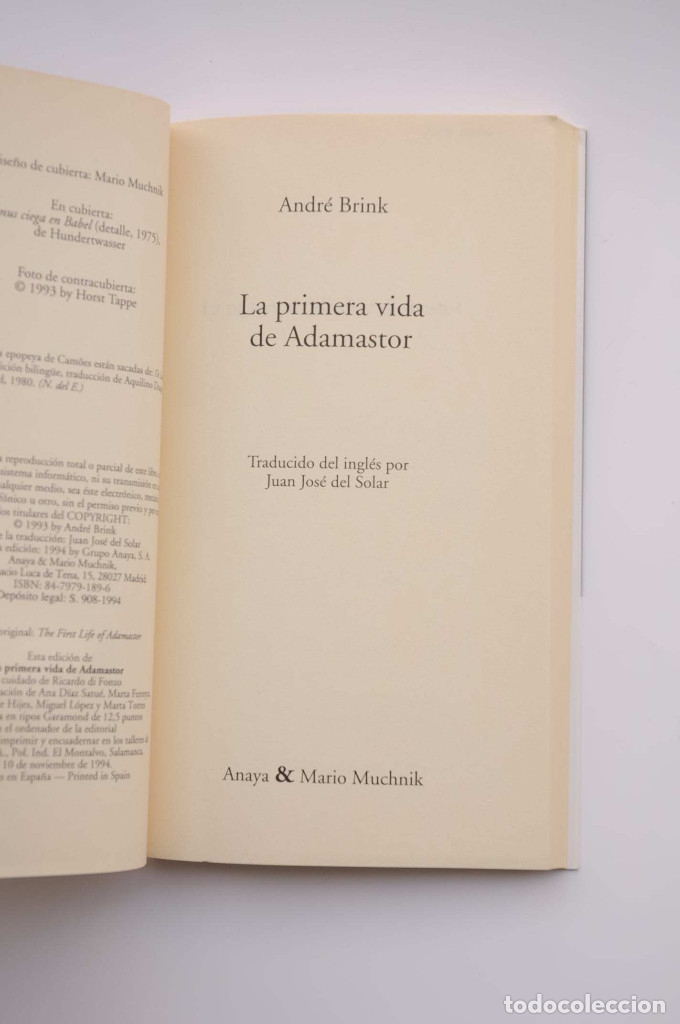 Libros: La primera vida de Adamastor - BRINK, Andr&eacute; - Foto 2