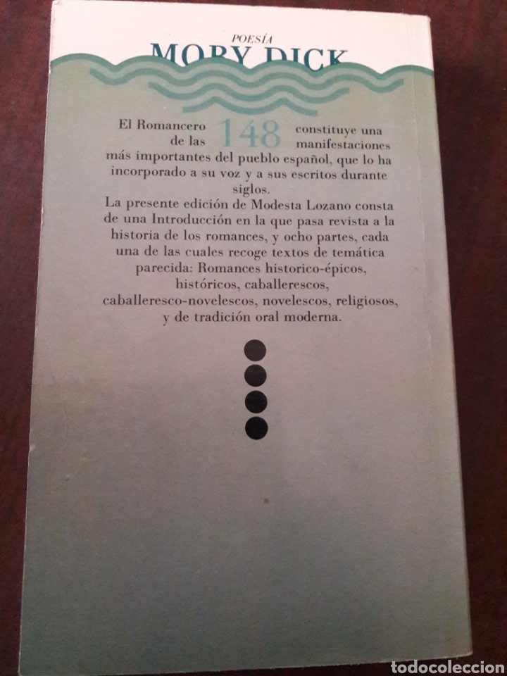 Libros: El romancero. Modesta Lozano. Moby Dick 1985 - Foto 2