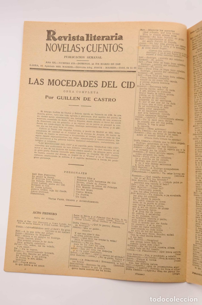 Libros: Las mocedades del Cid - CASTRO, Guill&eacute;n de - Foto 2