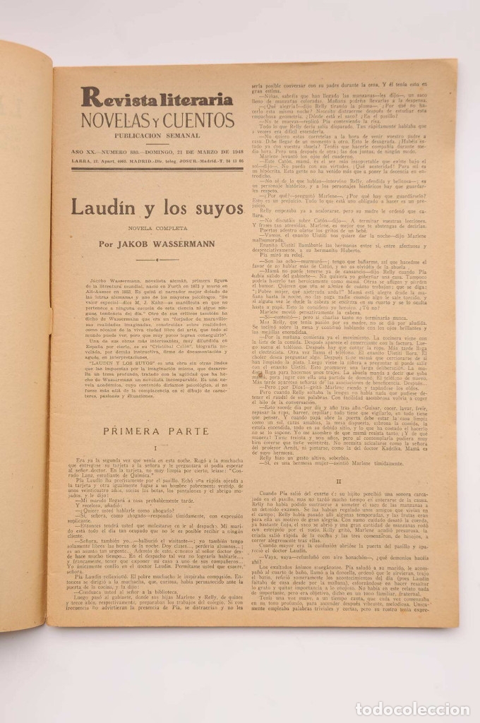 Libros: Laud&iacute;n y los suyos - WASSERMANN, Jakob - Foto 2