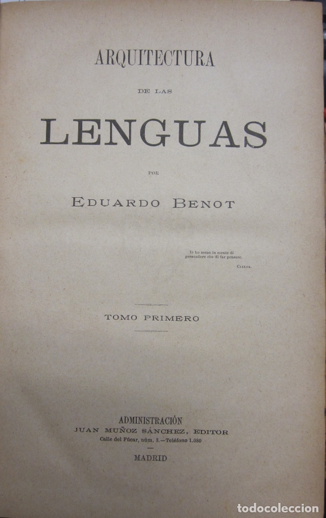 Libros: Arquitectura de las lenguas. 3 tomos - BENOT, EDUARDO - Foto 2