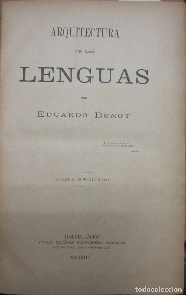 Libros: Arquitectura de las lenguas. 3 tomos - BENOT, EDUARDO - Foto 3